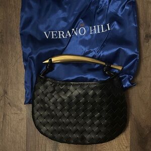 NWOT Verano Hill Black Woven Shoulder Bag